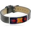 image:imageStar Wars Jewelry Episode 7 Red X ID Plate Stainless Steel Leather Cuff Bracelet 85