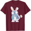 image:imageStar Wars R2D2 Droid Cute Pastel Easter Bunny Costume amp Egg TShirtBurgundy