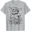 image:imageStar Wars The Mandalorian Christmas The Child Presents TShirtHeather Grey
