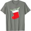 image:imageStar Wars The Mandalorian Grogu Christmas Holiday Stocking TShirtOlive Heather