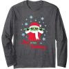 image:imageStar Wars The Mandalorian Grogu Joy to the Galaxy Holiday Long Sleeve TShirtDark Heather Grey