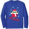 image:imageStar Wars The Mandalorian Grogu Joy to the Galaxy Holiday Long Sleeve TShirtRoyal Blue