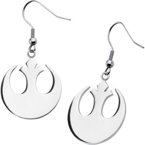 image:imageAmazon Collection Star Wars Jewelry Rebel Alliance Stainless Steel Dangle Hook Drop Earrings SALES1SWMD silver