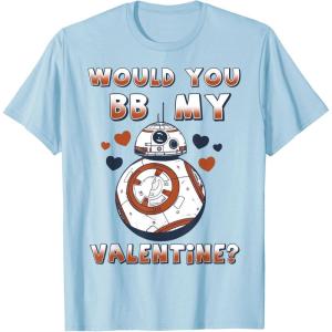 image:imageStar Wars BB8 BB My Valentine Hearts Graphic TShirt TShirtBaby Blue
