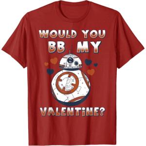 image:imageStar Wars BB8 BB My Valentine Hearts Graphic TShirt TShirtCranberry Red