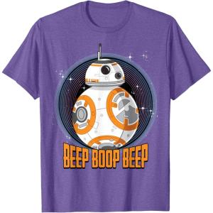 image:imageStar Wars BB8 Beep Quote Circle Design Graphic TShirt TShirtPurple Heather