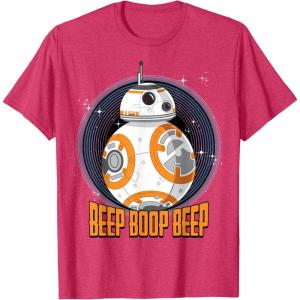 image:imageStar Wars BB8 Beep Quote Circle Design Graphic TShirt TShirtRed Heather