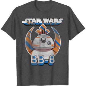 image:imageStar Wars BB8 Episode 7 Rebel Logo With Stripes TShirtDark Heather Grey