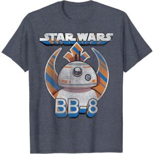 image:imageStar Wars BB8 Episode 7 Rebel Logo With Stripes TShirtHeather Blue