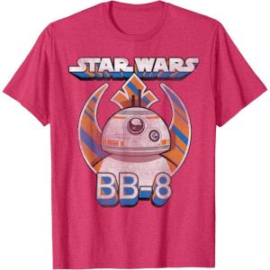image:imageStar Wars BB8 Episode 7 Rebel Logo With Stripes TShirtRed Heather