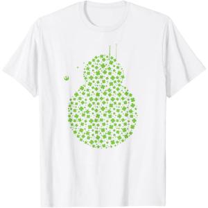 image:imageStar Wars BB8 Green Shamrocks St Patricks Day TShirtWhite