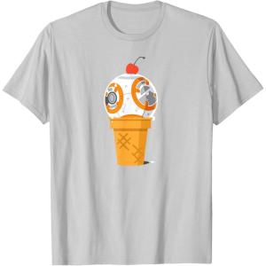 image:imageStar Wars BB8 Ice Cream TShirtSilver Grey