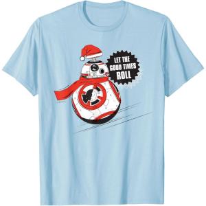 image:imageStar Wars BB8 Let the Good Times Roll Holiday TShirtBaby Blue