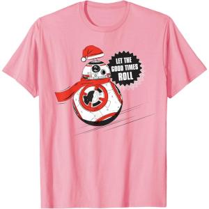 image:imageStar Wars BB8 Let the Good Times Roll Holiday TShirtPink