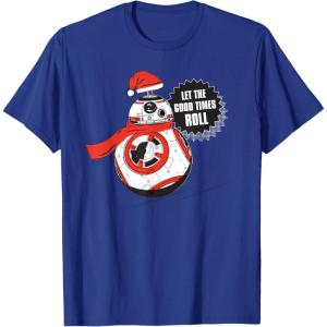 image:imageStar Wars BB8 Let the Good Times Roll Holiday TShirtRoyal Blue