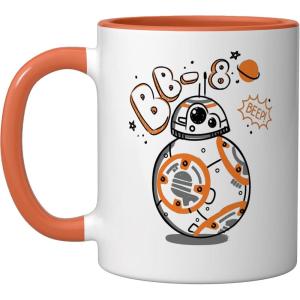 image:imageStar Wars BB8 One of a Kind Droid Doodle Ceramic Mug OrangeWhiteOrangeWhite