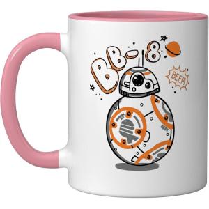 image:imageStar Wars BB8 One of a Kind Droid Doodle Ceramic Mug OrangeWhitePinkWhite