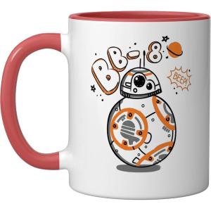 image:imageStar Wars BB8 One of a Kind Droid Doodle Ceramic Mug OrangeWhiteRedWhite