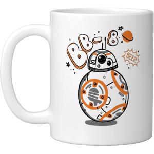 image:imageStar Wars BB8 One of a Kind Droid Doodle Ceramic Mug OrangeWhiteWhite