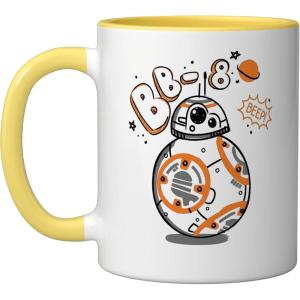 image:imageStar Wars BB8 One of a Kind Droid Doodle Ceramic Mug OrangeWhiteYellowWhite