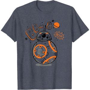image:imageStar Wars BB8 One of a Kind Droid Doodle TShirt TShirtHeather Blue