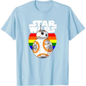image:imageStar Wars BB8 Rainbow Circle Background TShirtBaby Blue