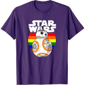 image:imageStar Wars BB8 Rainbow Circle Background TShirtPurple