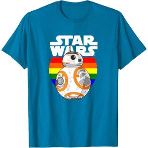 image:imageStar Wars BB8 Rainbow Circle Background TShirtSapphire Blue