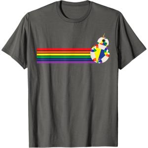 image:imageStar Wars BB8 Rainbow TShirtAsphalt Grey