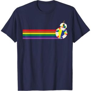 image:imageStar Wars BB8 Rainbow TShirtNavy Blue