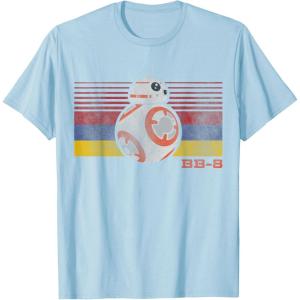 image:imageStar Wars BB8 Retro Stripes Episode 7 Graphic TShirtBaby Blue