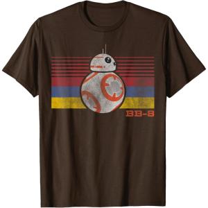 image:imageStar Wars BB8 Retro Stripes Episode 7 Graphic TShirtBrown