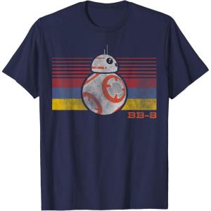 image:imageStar Wars BB8 Retro Stripes Episode 7 Graphic TShirtNavy Blue