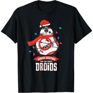 image:imageStar Wars BB8 Seasons Greetings Droids Holiday TShirtBlack