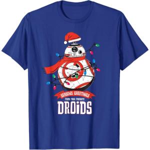 image:imageStar Wars BB8 Seasons Greetings Droids Holiday TShirtRoyal Blue