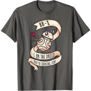 image:imageStar Wars BB8 Tattoo Style Valentines Day TShirtAsphalt Grey