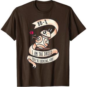 image:imageStar Wars BB8 Tattoo Style Valentines Day TShirtBrown