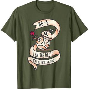 image:imageStar Wars BB8 Tattoo Style Valentines Day TShirtOlive Green