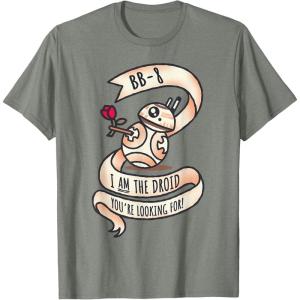 image:imageStar Wars BB8 Tattoo Style Valentines Day TShirtOlive Heather