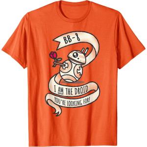 image:imageStar Wars BB8 Tattoo Style Valentines Day TShirtOrange