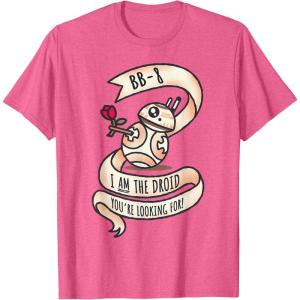 image:imageStar Wars BB8 Tattoo Style Valentines Day TShirtPink Heather