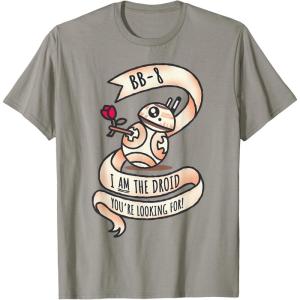 image:imageStar Wars BB8 Tattoo Style Valentines Day TShirtSlate Grey