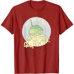 image:imageStar Wars BB8 Will You BB Mine Valentines Day TShirtCranberry Red