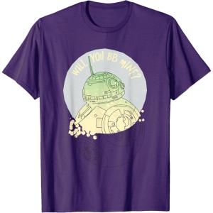 image:imageStar Wars BB8 Will You BB Mine Valentines Day TShirtPurple
