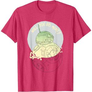 image:imageStar Wars BB8 Will You BB Mine Valentines Day TShirtRed Heather