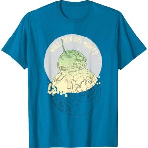 image:imageStar Wars BB8 Will You BB Mine Valentines Day TShirtSapphire Blue