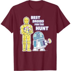 image:imageStar Wars Best Droids For the Hunt Easter TShirtBurgundy