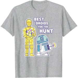 image:imageStar Wars Best Droids For the Hunt Easter TShirtHeather Grey