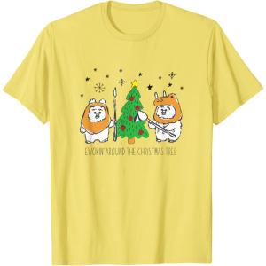image:imageStar Wars Christmas Ewokin Around The Christmas Tree TShirtLemon Yellow