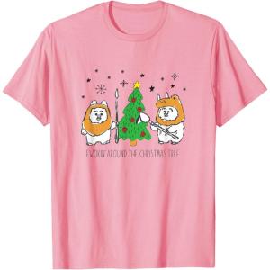 image:imageStar Wars Christmas Ewokin Around The Christmas Tree TShirtPink